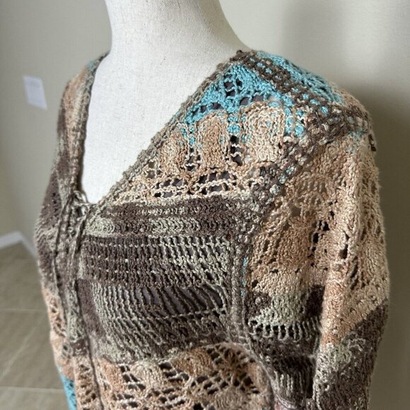 $120 NWT Soft Surroundings Crochet Tunic Size Petite Small PS Cottagecore Boho - Picture 9 of 16